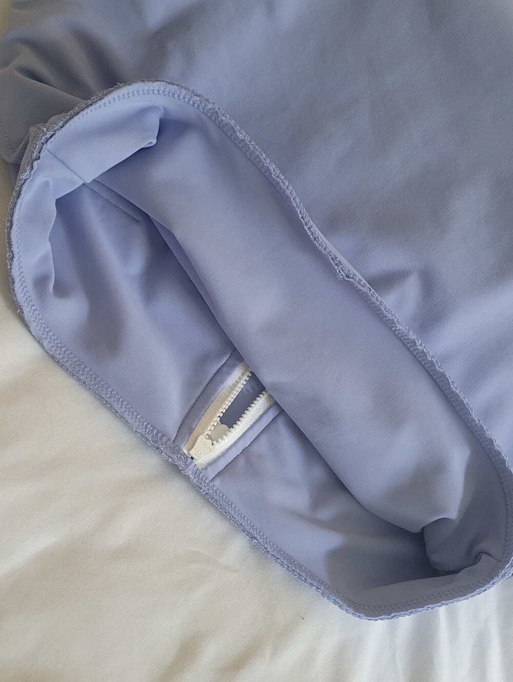 Athletic Dress W/ S Periwinkle Blue Zip Front Nwot - Picture 15 of 15